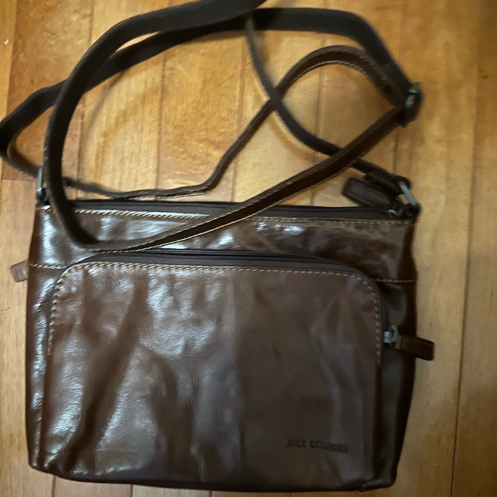 Elegant Dark Brown Leather Crossbody Bag - Picture 5 of 8